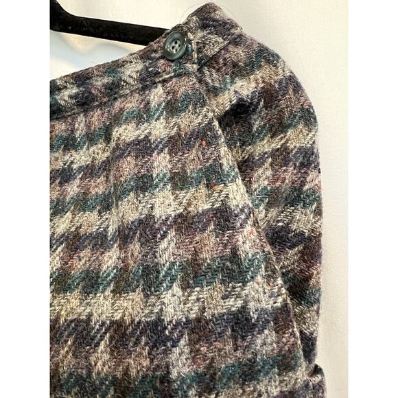 Vintage 100% Wool Plaid Checkered Knee Length Pencil Skirt Women’s Size 10 - Picture 2 of 6